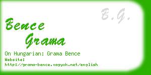 bence grama business card